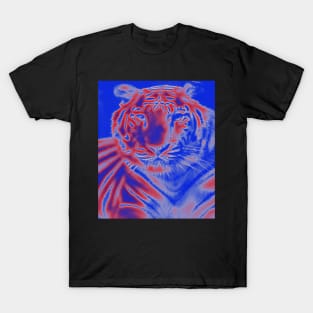 White Tiger from India - Red colour T-Shirt